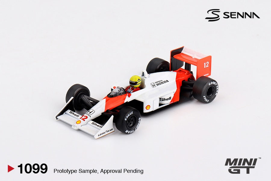 MINI GT 1099 MCLAREN MP44 12 AYRTON SENNA 1988 JAPANESE GRAND PRIX WINNER