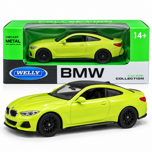 Welly BMW 4 Series Coupe Lime Green Die-Cast Model Car