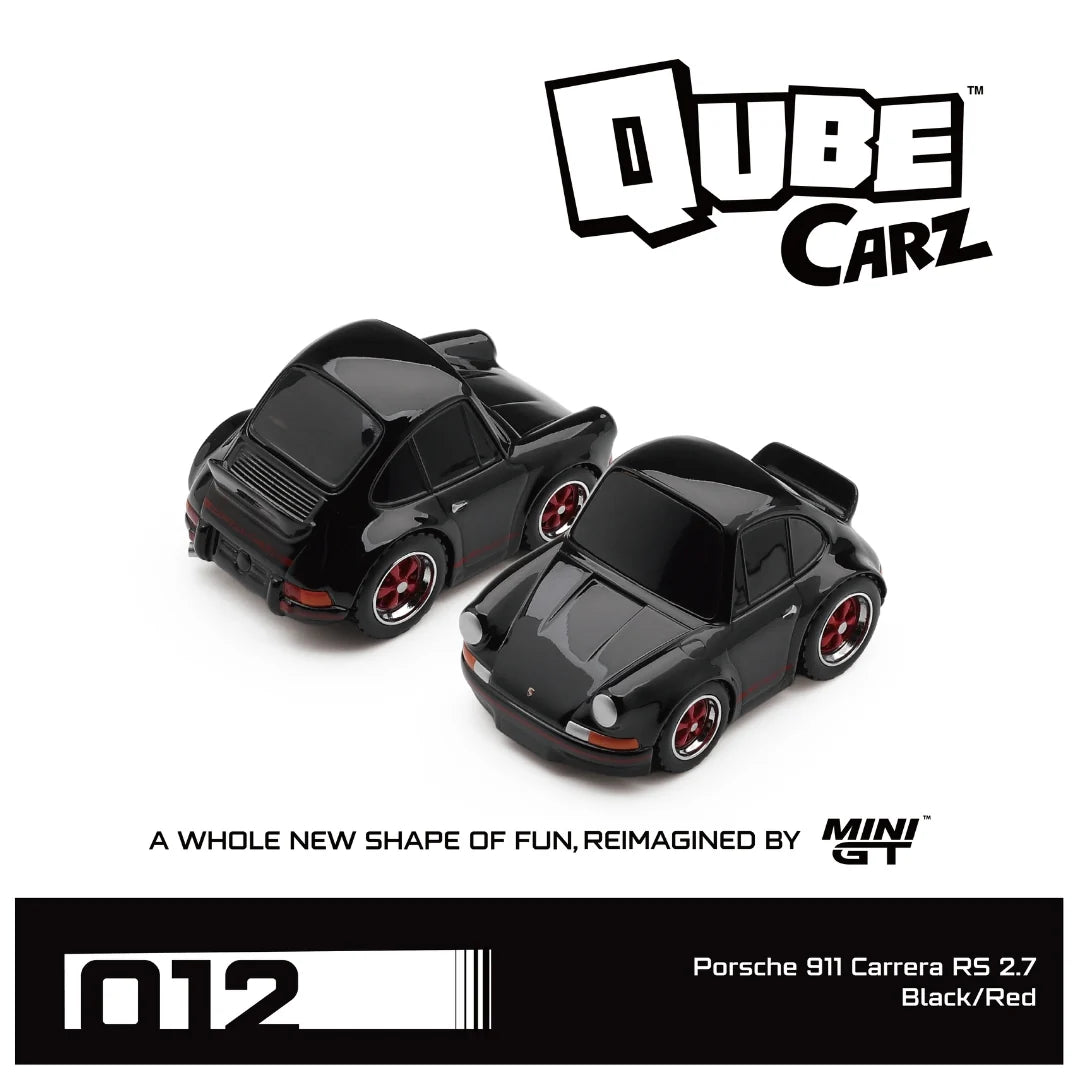 MINI GT Qube Carz Porsche 911 Carrera RS 2.7 Black/Red