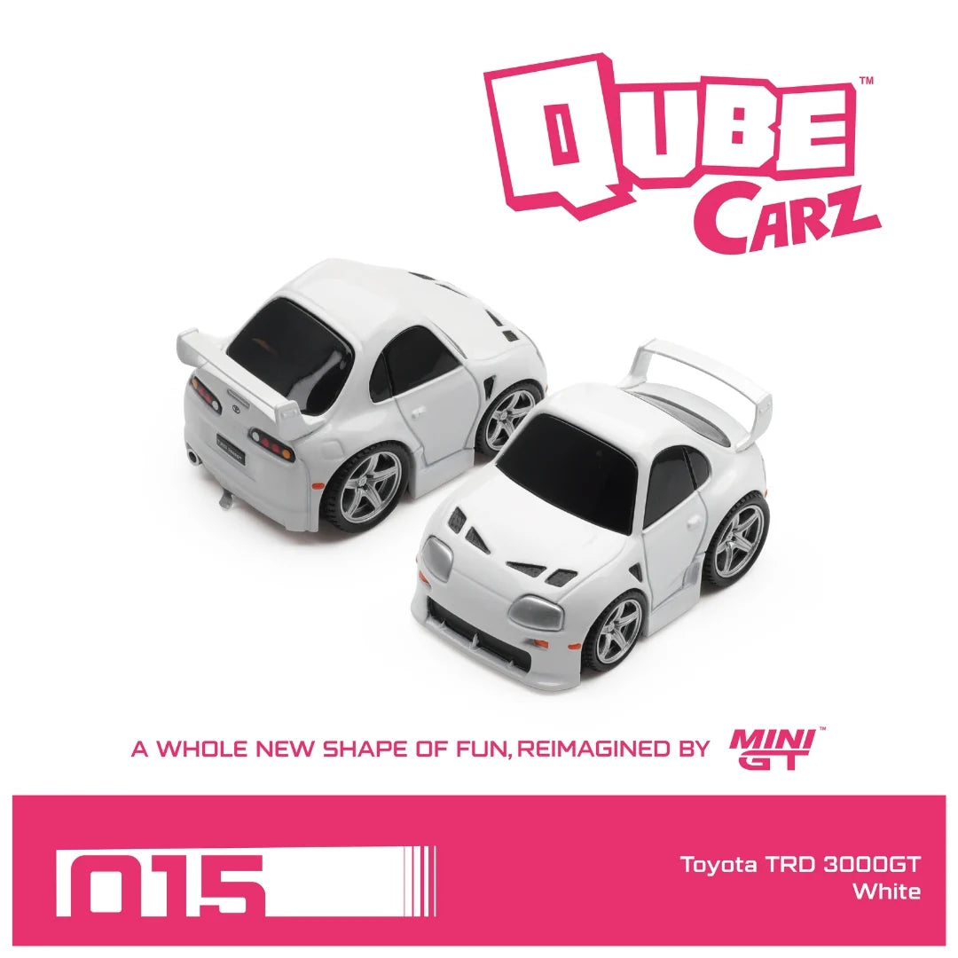 Mini GT Qube Carz Toyota TRD 3000GT White