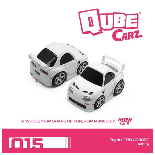 Mini GT Qube Carz Toyota TRD 3000GT White