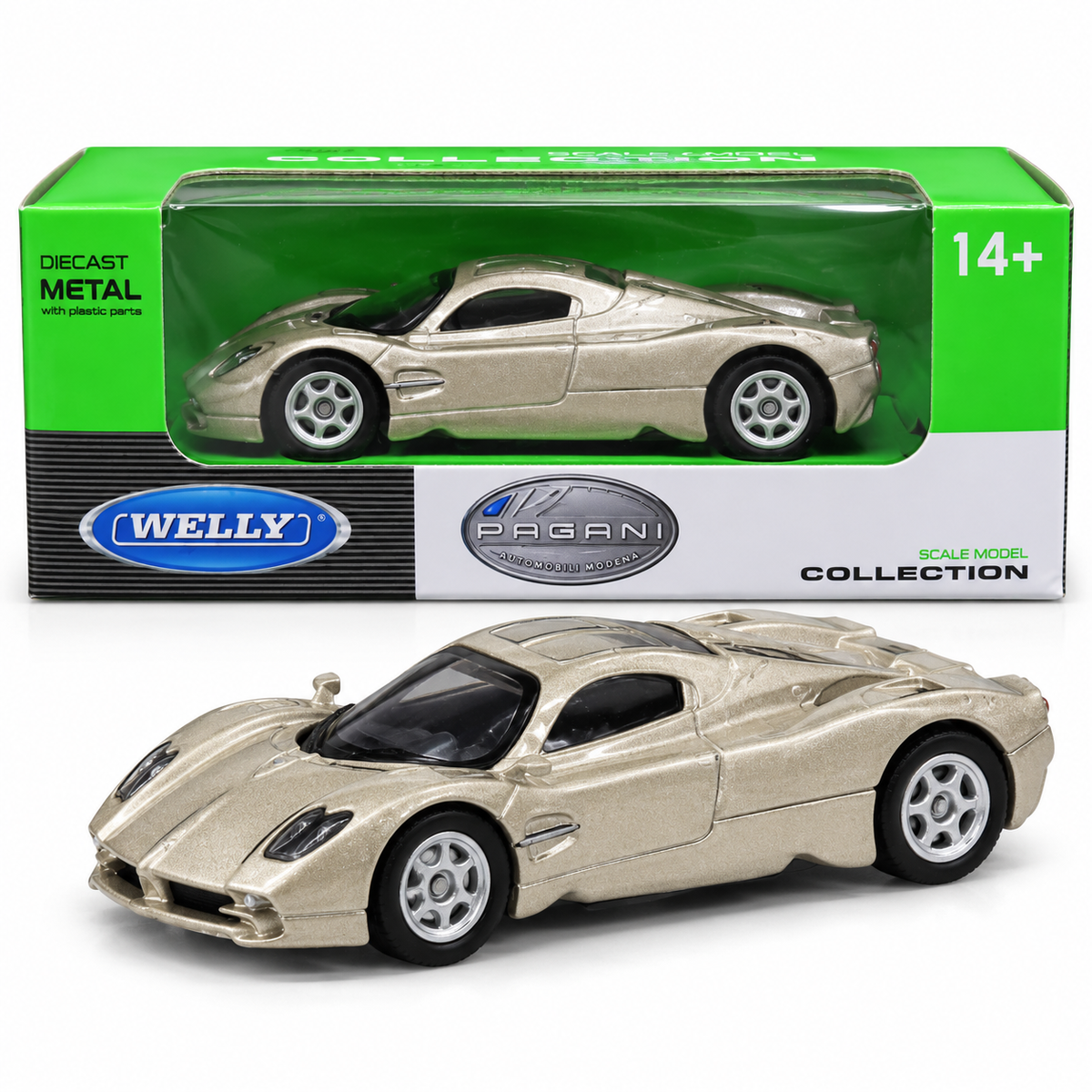 Welly Pagani Utopia Light Gold Die-Cast Metal Model Car