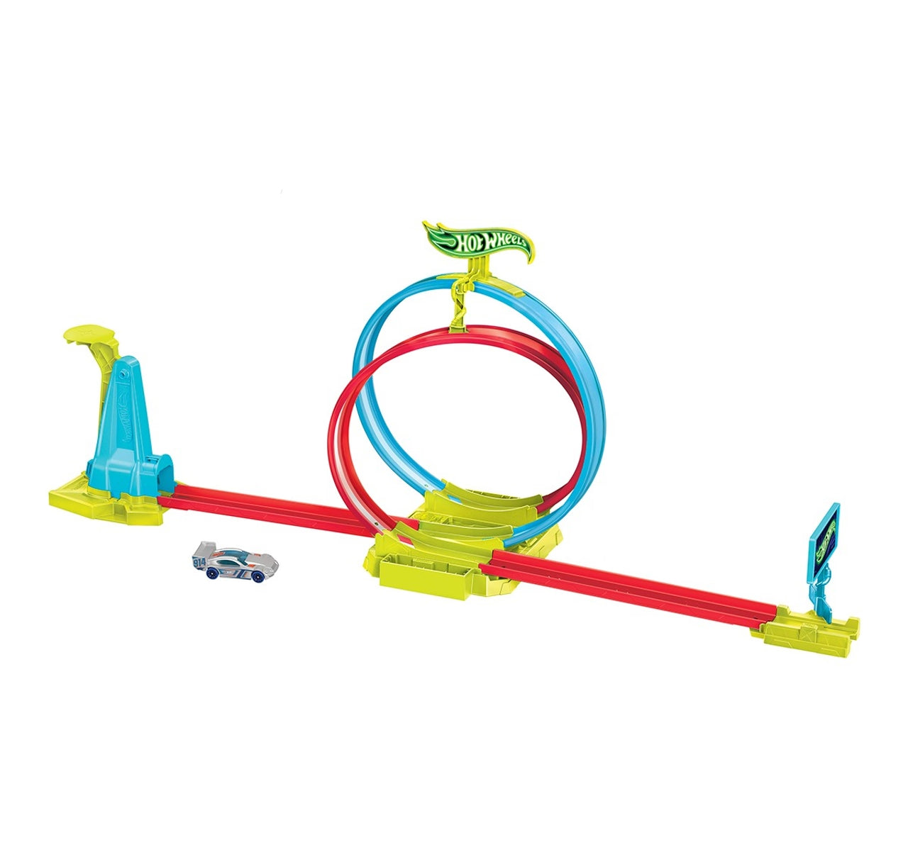 Hot Wheels Neon Speeders Laser Stunt Slamway Track Set