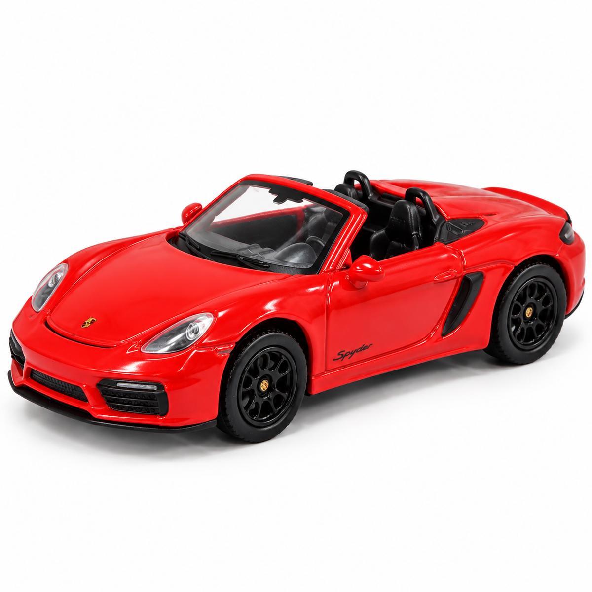 Welly Porsche 718 Boxster Spyder Red Die-Cast Metal Model Car