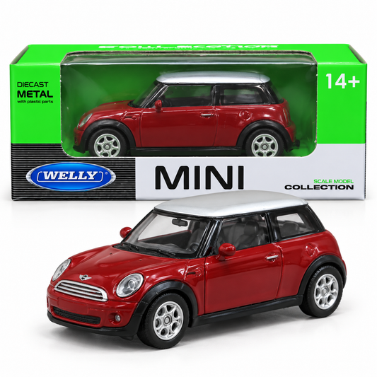 Welly Mini Cooper Red Die-Cast Metal Model Car