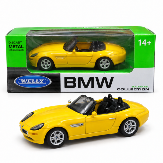 Welly BMW Z8 Roadster Yellow Die-Cast Metal Model Car