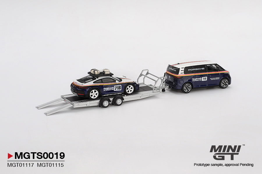MINI GT S0019 Porsche 911 Dakar #718 / Volkswagen ID. Buzz Porsche Centrum Gelderland Roughroads Set