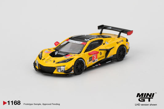 MINI GT 1168 Chevrolet Corvette Z06 GT3.R #3 Corvette Racing by Pratt Miller Motorsports 2025 IMSA Daytona 24 Hrs