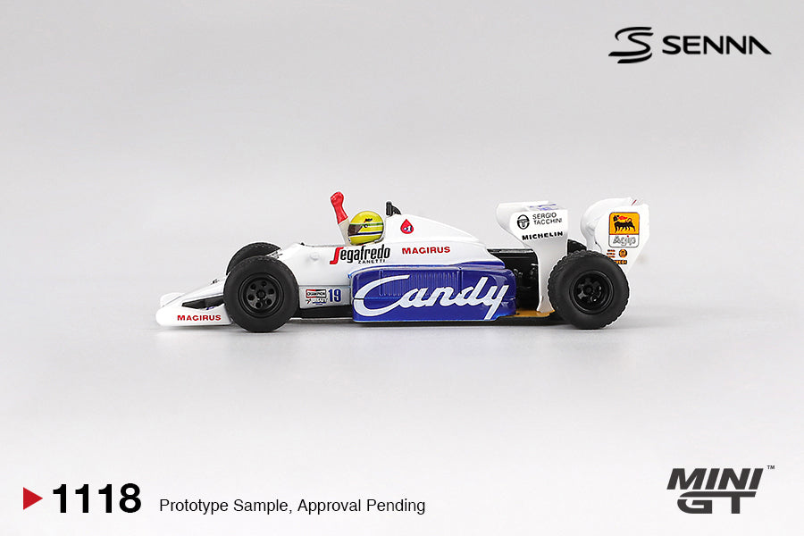 *Pre-Order* MINI GT 1118 Toleman TG184 #19 Ayrton Senna 1984 Monaco Grand Prix 2nd Place