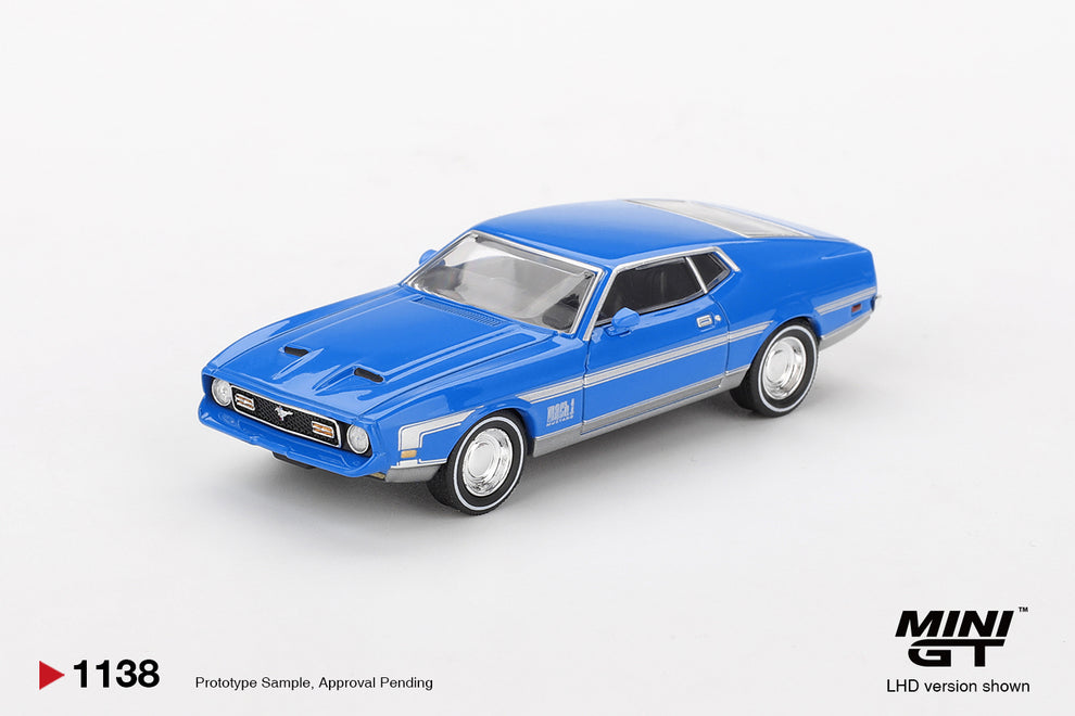 Mini GT 1138 Ford Mustang Mach 1 Grabber Blue