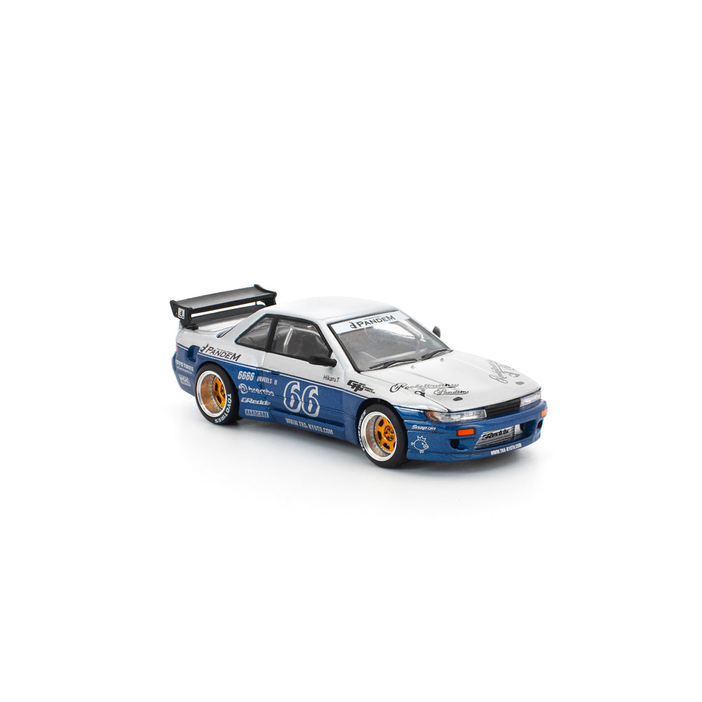 POP RACE PANDEM SILVIA S13 MOONTECH BLUE 1:64 Diecast