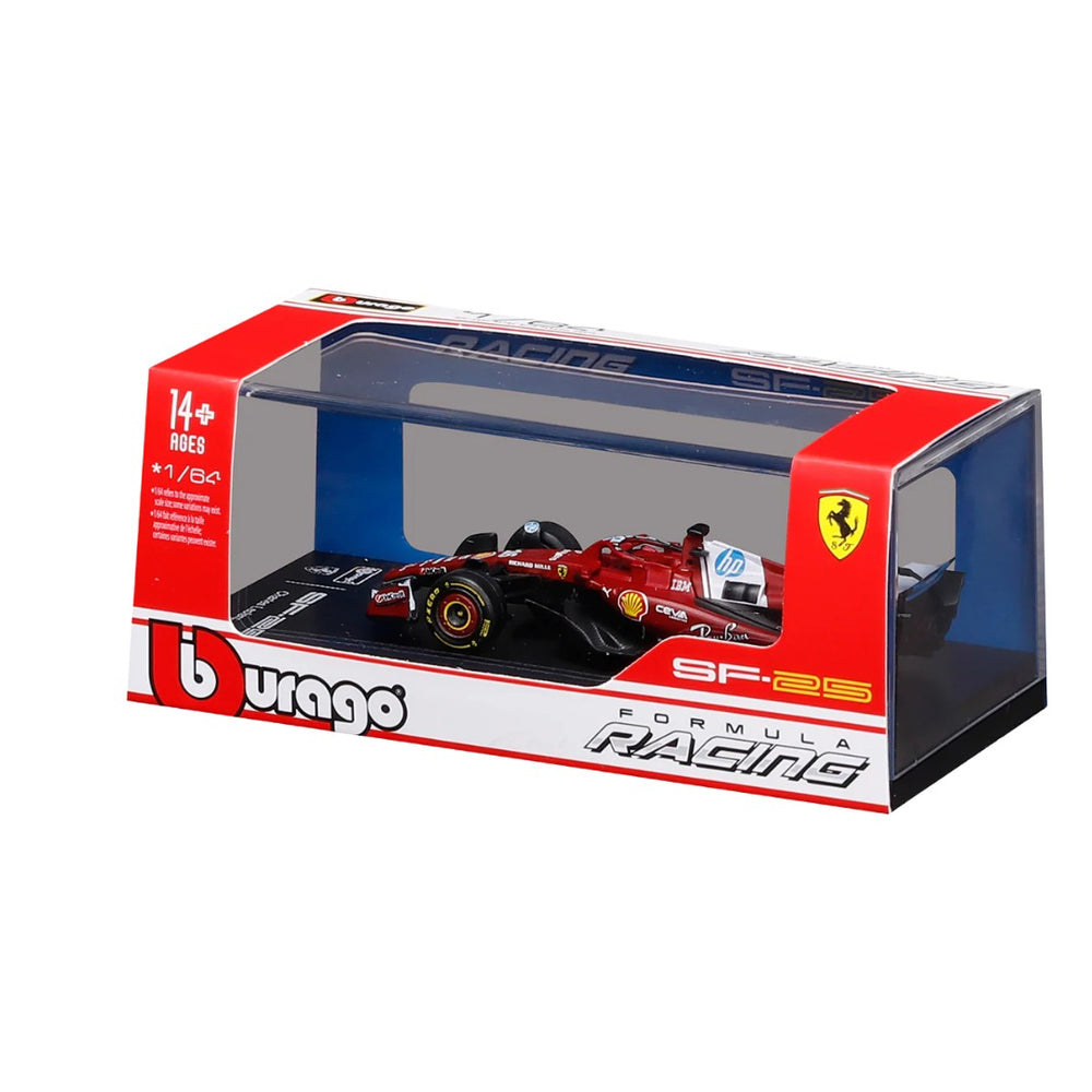 Bburago 2025 Ferrari SF-25 No 16 Charles Leclerc Australia GP - Scale 1 : 64 Diecast Scale Model With Arcylic Case