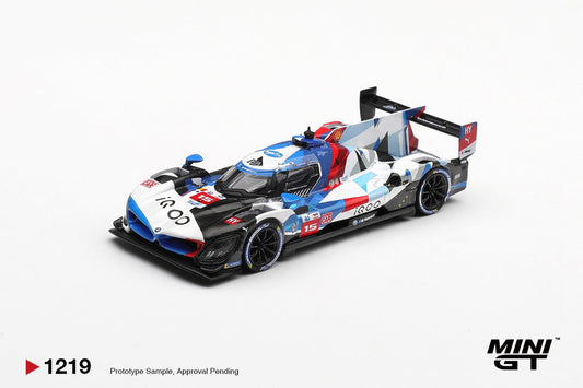 * PRE ORDER * BLISTER MINI GT #1219 1/64 BMW M Hybrid V8 Hypercar #15 BMW M TEAM WRT 2024 Le Mans 24 Hrs