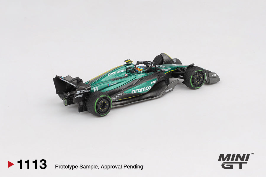 Mini GT 1113 Aston Martin AMR24 #14 Fernando Alonso 2024 F1 2024 Canadian GP