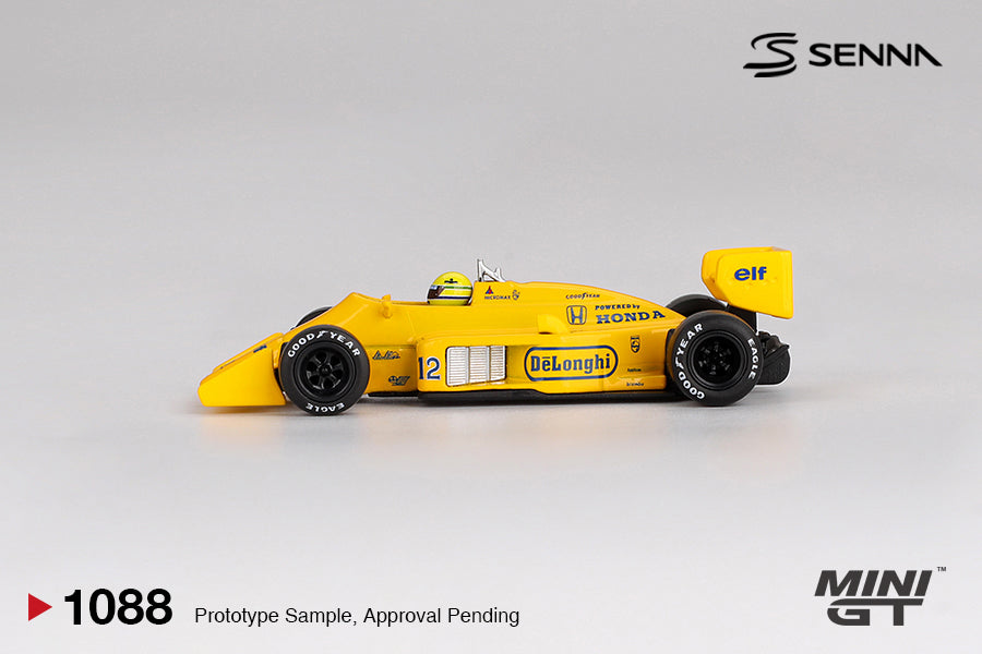 MINI GT 1088 Lotus 99T #12 Ayrton Senna 1987 Monaco Grand Prix Winner (Blister)