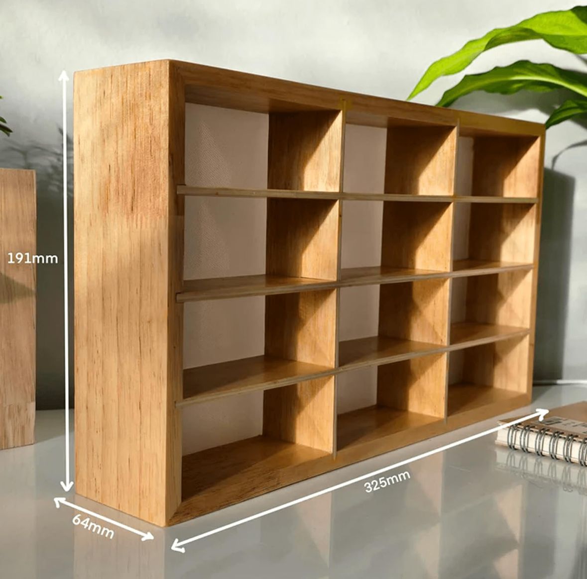 12 Compartment Wooden Display Without light