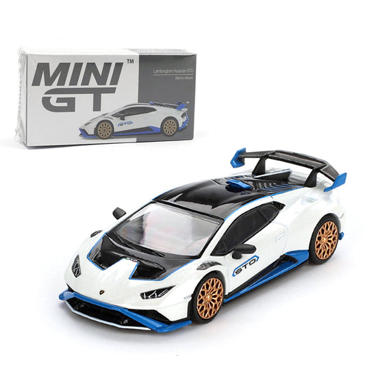 MINI GT 1:64 Lamborghini Huracán STO – Bianco Asopo Diecast Model