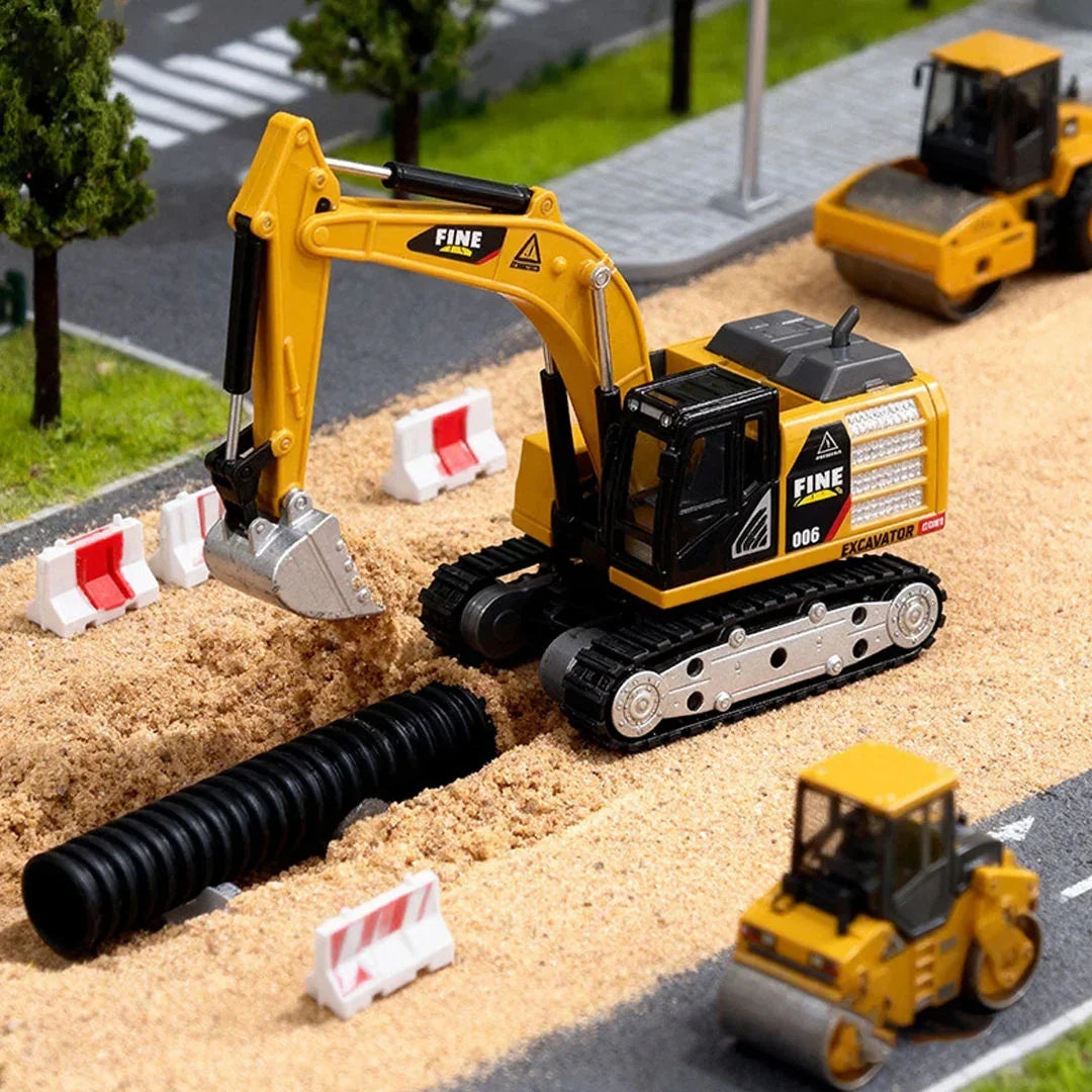 TRASPED HG4-413 1:64 Scale Mini RC Excavator | Alloy Bucket | 270° Rotation| Lights & Sound