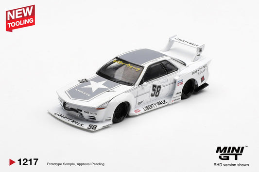 * PRE ORDER * BLISTER MINI GT #1217 1/64 Nissan GT-R32 LB-Kaido Works TAS 2025 (RHD)