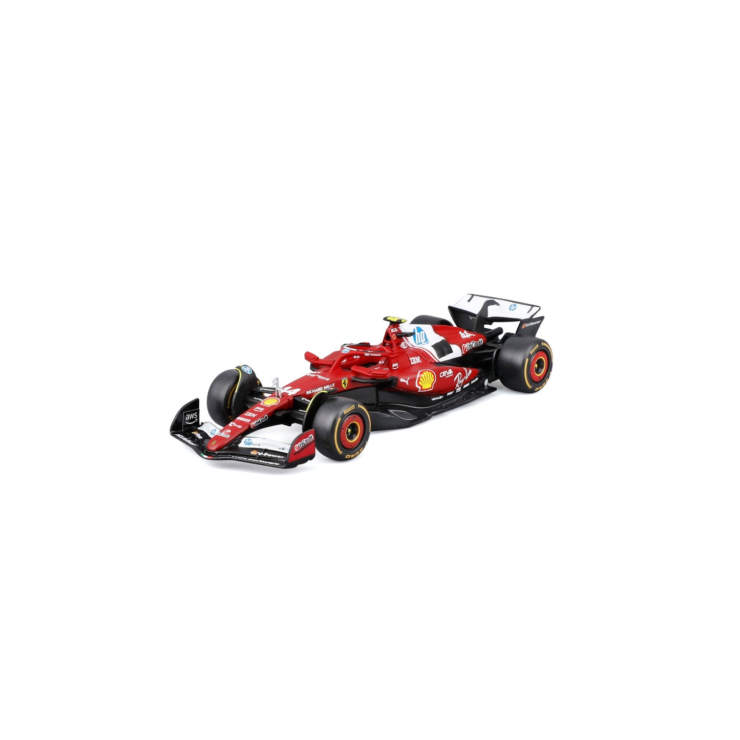 Bburago 2025 Ferrari SF-25 No 44 Lewis Hamilton Australia GP - Scale 1 : 43 Diecast Scale Model with Acrylic case