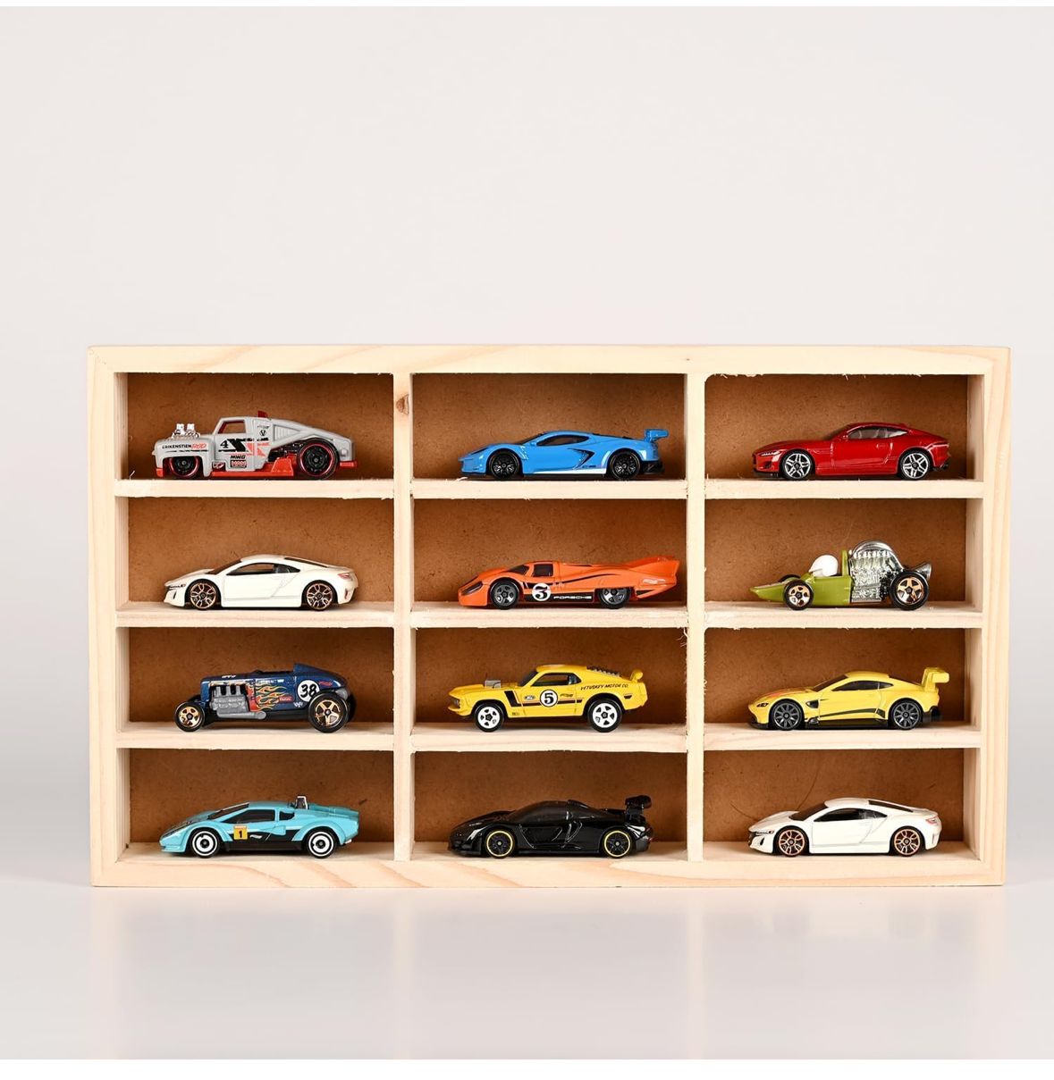 12 Compartment Wooden Display Without light