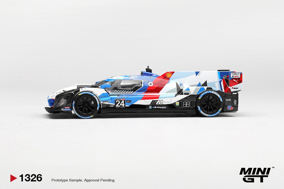 * PRE ORDER * MINI GT #1326 1/64 BMW M Hybrid V8 GTP #24 BMW M Team RLL 2024 IMSA Daytona 24 Hrs