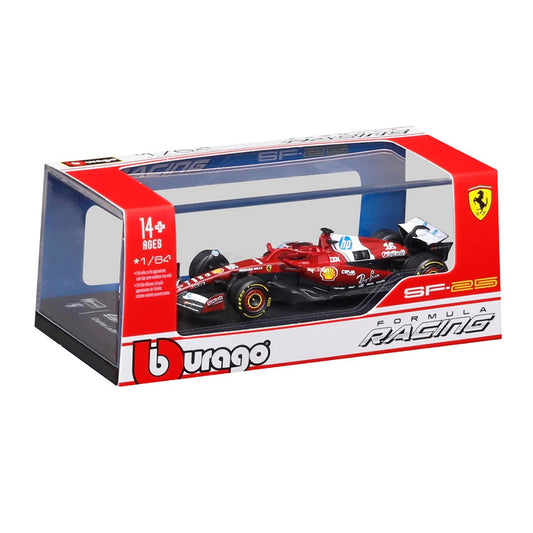 Bburago 2025 Ferrari SF-25 No 16 Charles Leclerc Australia GP - Scale 1 : 64 Diecast Scale Model With Arcylic Case