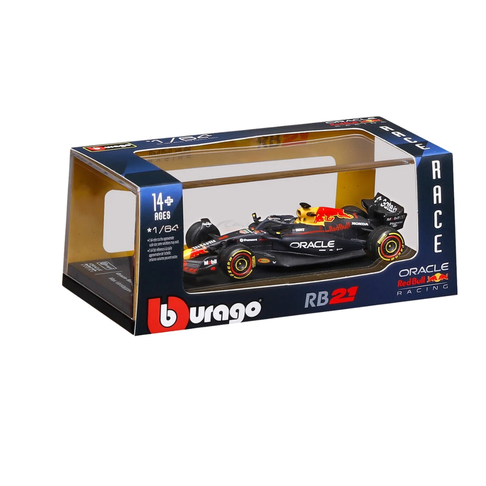 Bburago 2025 Red Bull RB21 Max Verstappen - Scale 1 : 64 Diecast Scale Model with Acrylic Case
