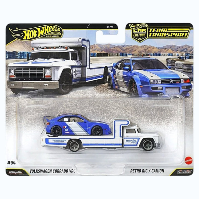 Hot Wheels Team Transport Volkswagen Corrado VR6 & Retro Rig