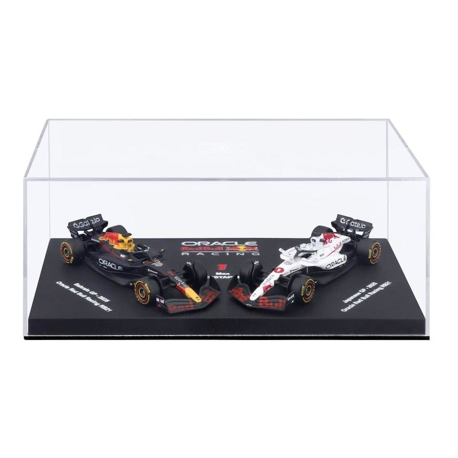 *PRE ORDER* Bburago Formula Racing 2025 Oracle Red Bull Racing RB21 #1 Max Verstappen in Showcase 1:64 Scale Diecast Vehicle Twin Pack