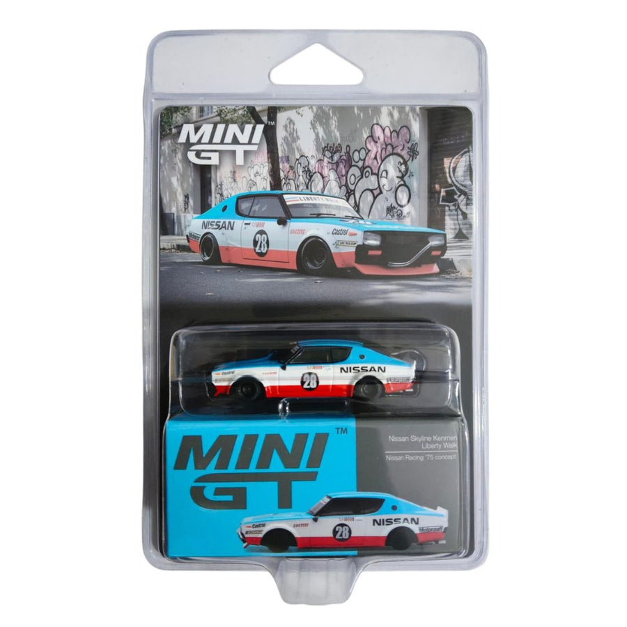 Mini GT 1212: Nissan Skyline Kenmeri Liberty Walk Nissan Racing '75 Concept (Blister)