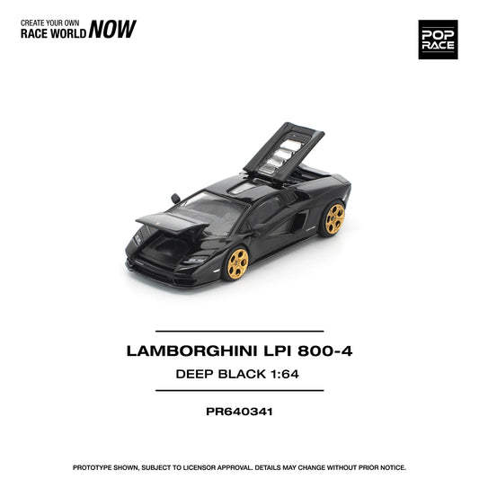 POPRACE LAMBORGHINI COUNTACH LPI 800-4 DEEP BLACK PR640341