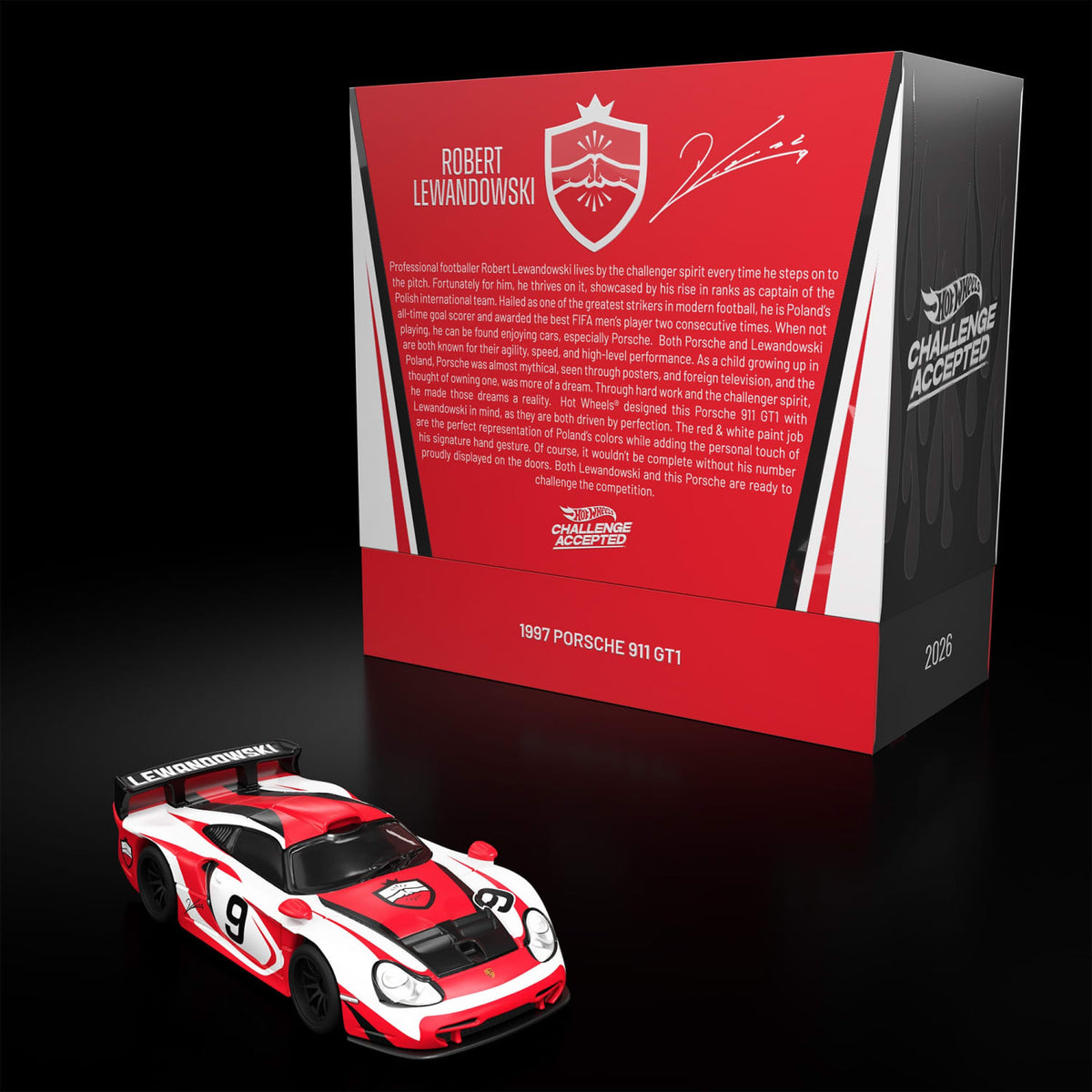 *PRE ORDER* Hot Wheels x Robert Lewandowski x 1997 Porsche 911 GT1